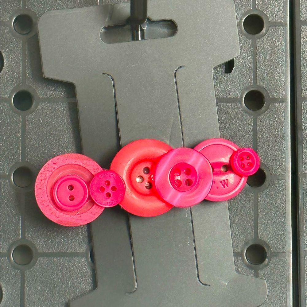Pink Button Hair Clip!